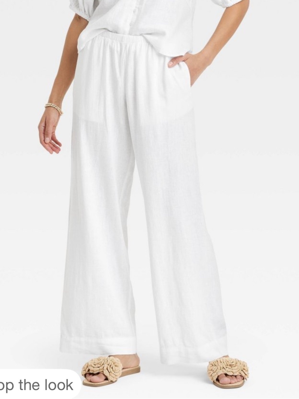 A new day mid rise linen pants